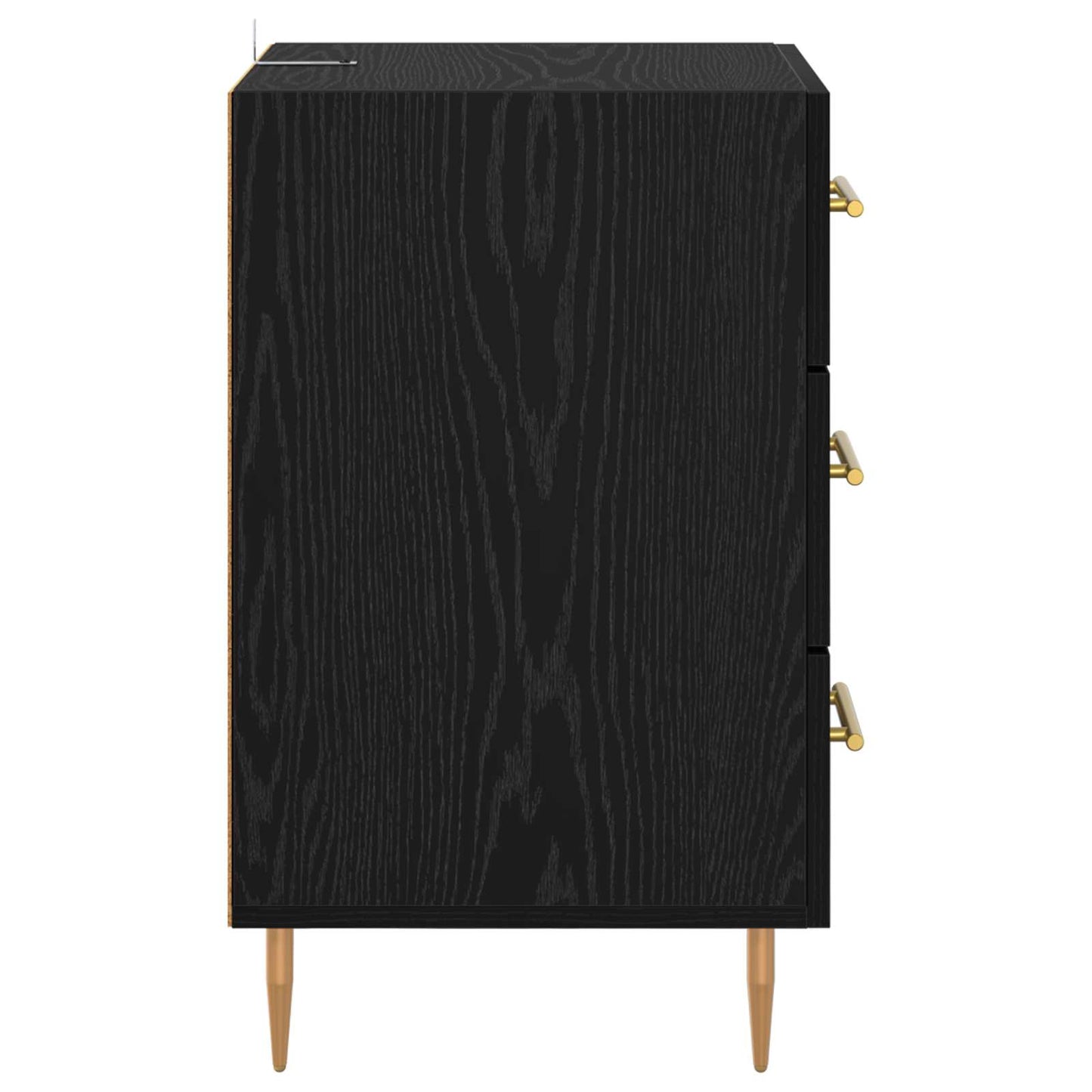 Bedside Cabinet Black Oak 40 x 40 x 66 cm Engineered Wood