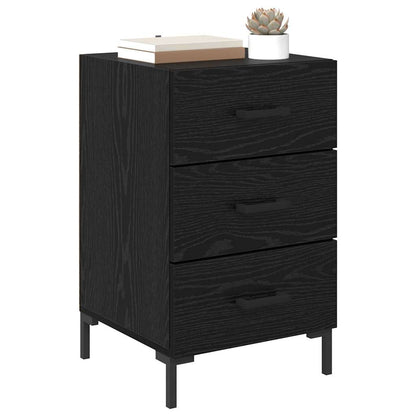 Bedside Cabinet Black Oak 40 x 40 x 66 cm Engineered Wood