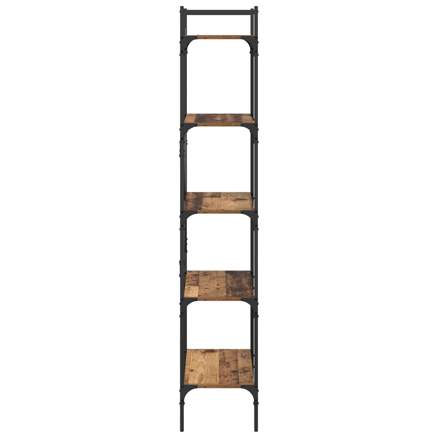 Bookcase 5-Tier 56 x 32 x 174 cm Engineered Wood Old Wood