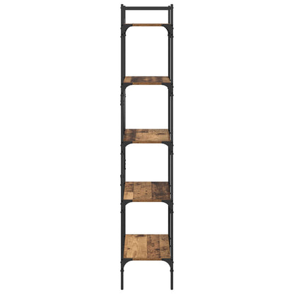Bookcase 5-Tier 56 x 32 x 174 cm Engineered Wood Old Wood