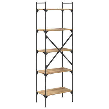 Bookcase 5-Tier 56 x 32 x 174 cm Engineered Wood Artisan Oak