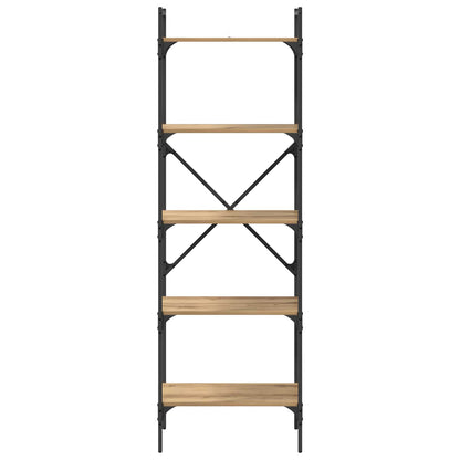 Bookcase 5-Tier 56 x 32 x 174 cm Engineered Wood Artisan Oak