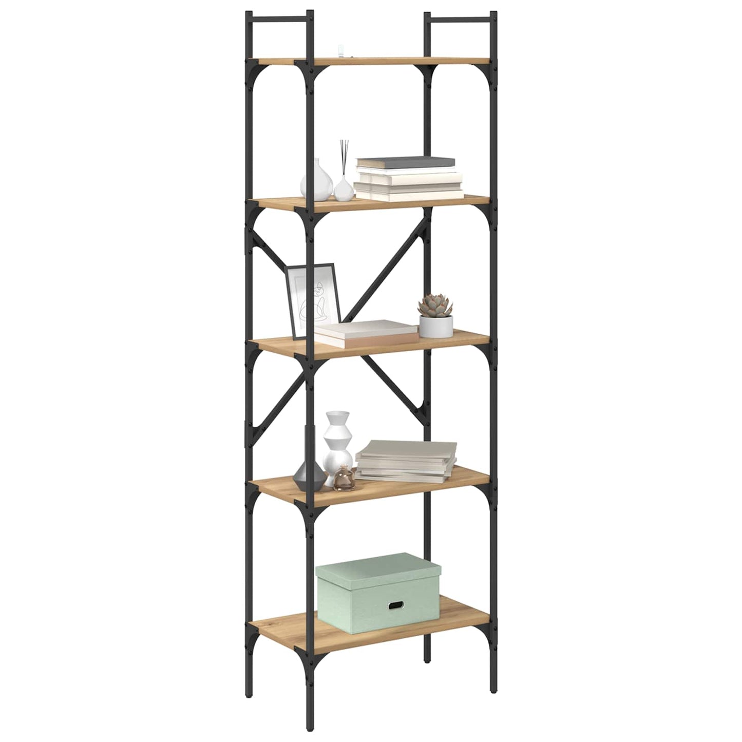 Bookcase Artisan Oak 56 x 32 x 174 cm Engineered Wood