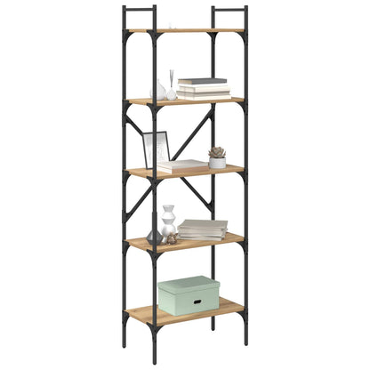Bookcase 5-Tier 56 x 32 x 174 cm Engineered Wood Artisan Oak