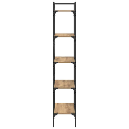 Bookcase 5-Tier 56 x 32 x 174 cm Engineered Wood Artisan Oak