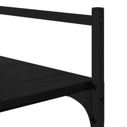 Bookcase 5-Tier 56 x 32 x 174 cm Engineered Wood Black Oak