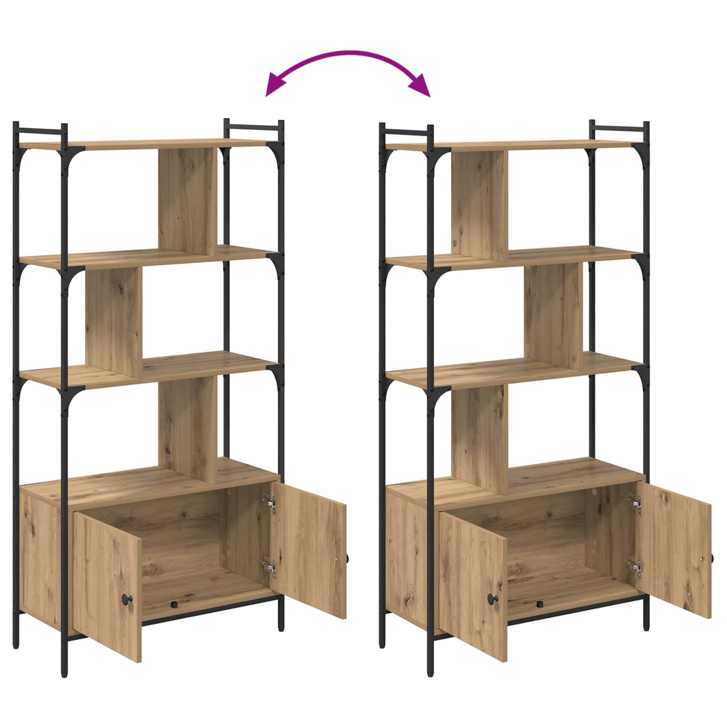 Bookcase 76.5 x 30 x 154.5 cm Engineered Wood