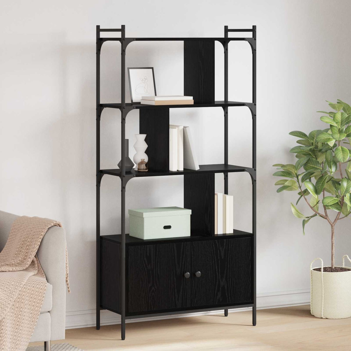 Bookcase 76.5 x 30 x 154.5 cm Engineered Wood