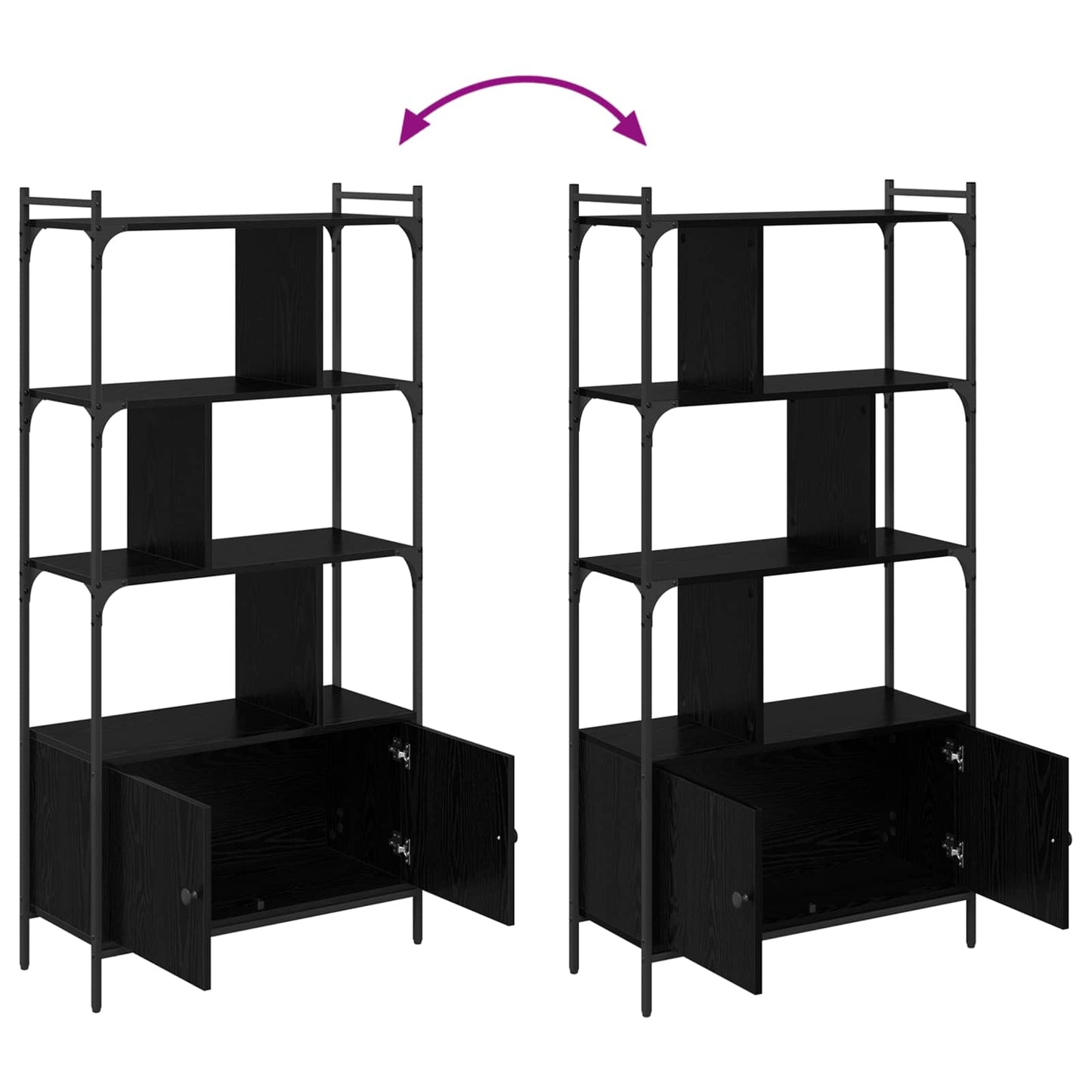 Bookcase 76.5 x 30 x 154.5 cm Engineered Wood
