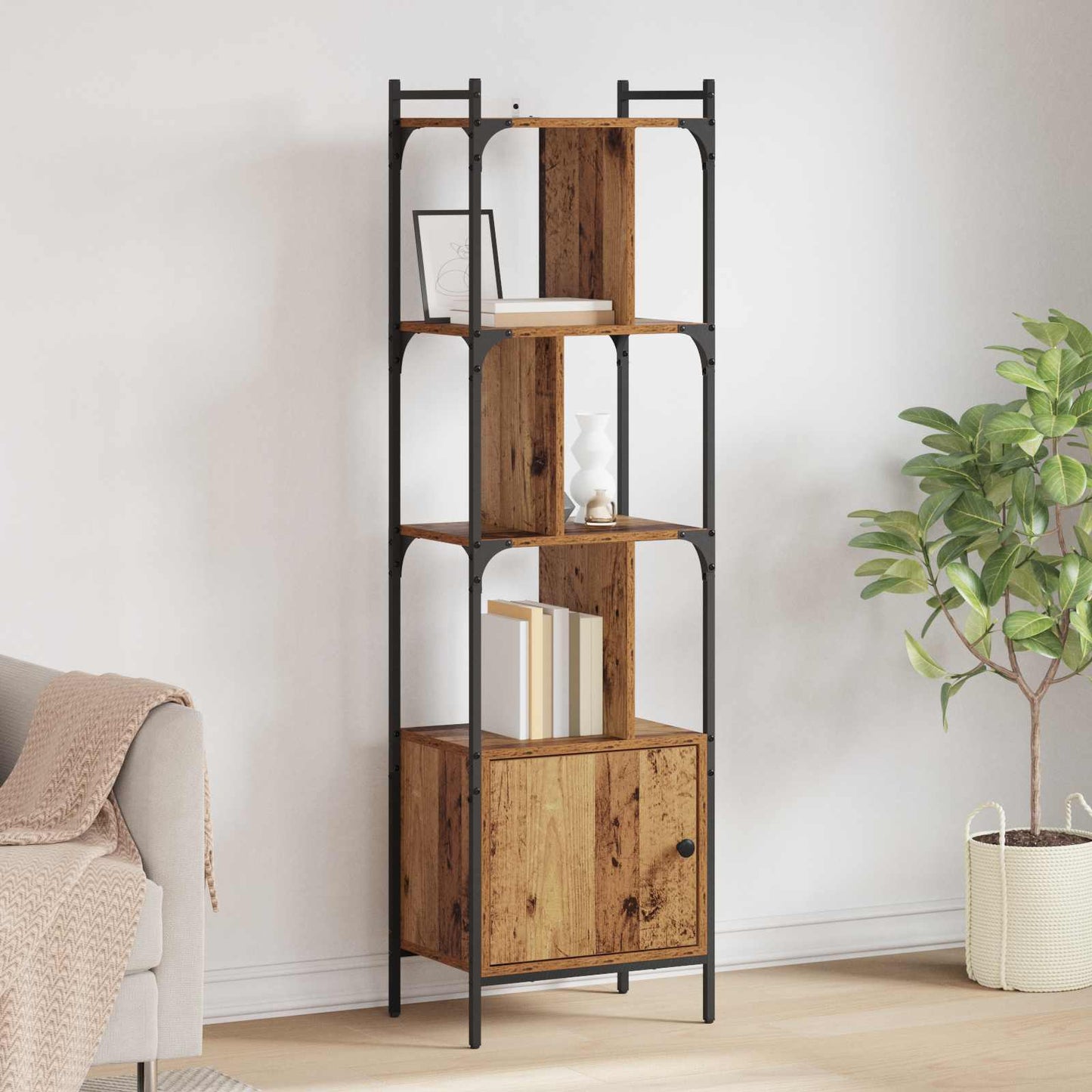 Bookcase Old Wood 44.5 x 30 x 154.5 cm Engineered Wood