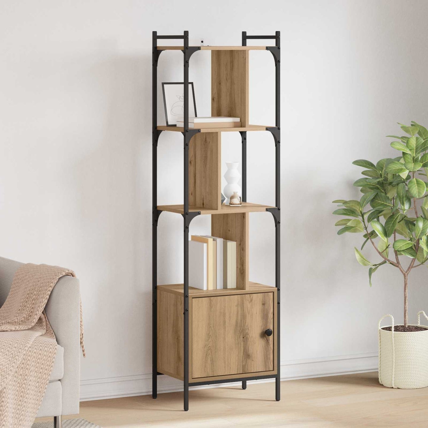 Bookcase Artisan Oak 44.5 x 30 x 154.5 cm Engineered Wood