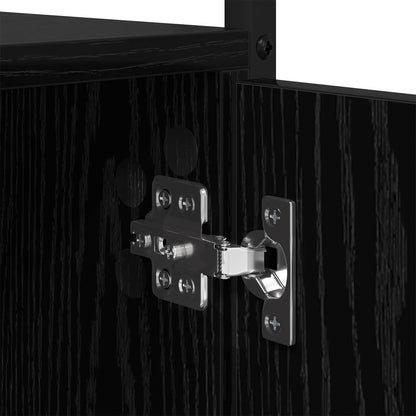 Bookcase Black Oak 44.5 x 30 x 154.5 cm Engineered Wood