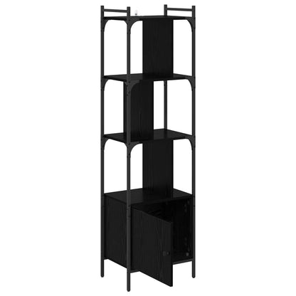 Bookcase Black Oak 44.5 x 30 x 154.5 cm Engineered Wood
