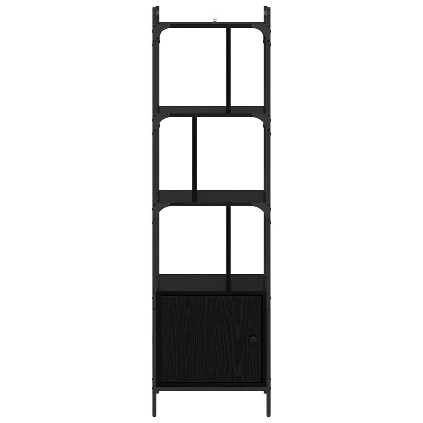 Bookcase Black Oak 44.5 x 30 x 154.5 cm Engineered Wood