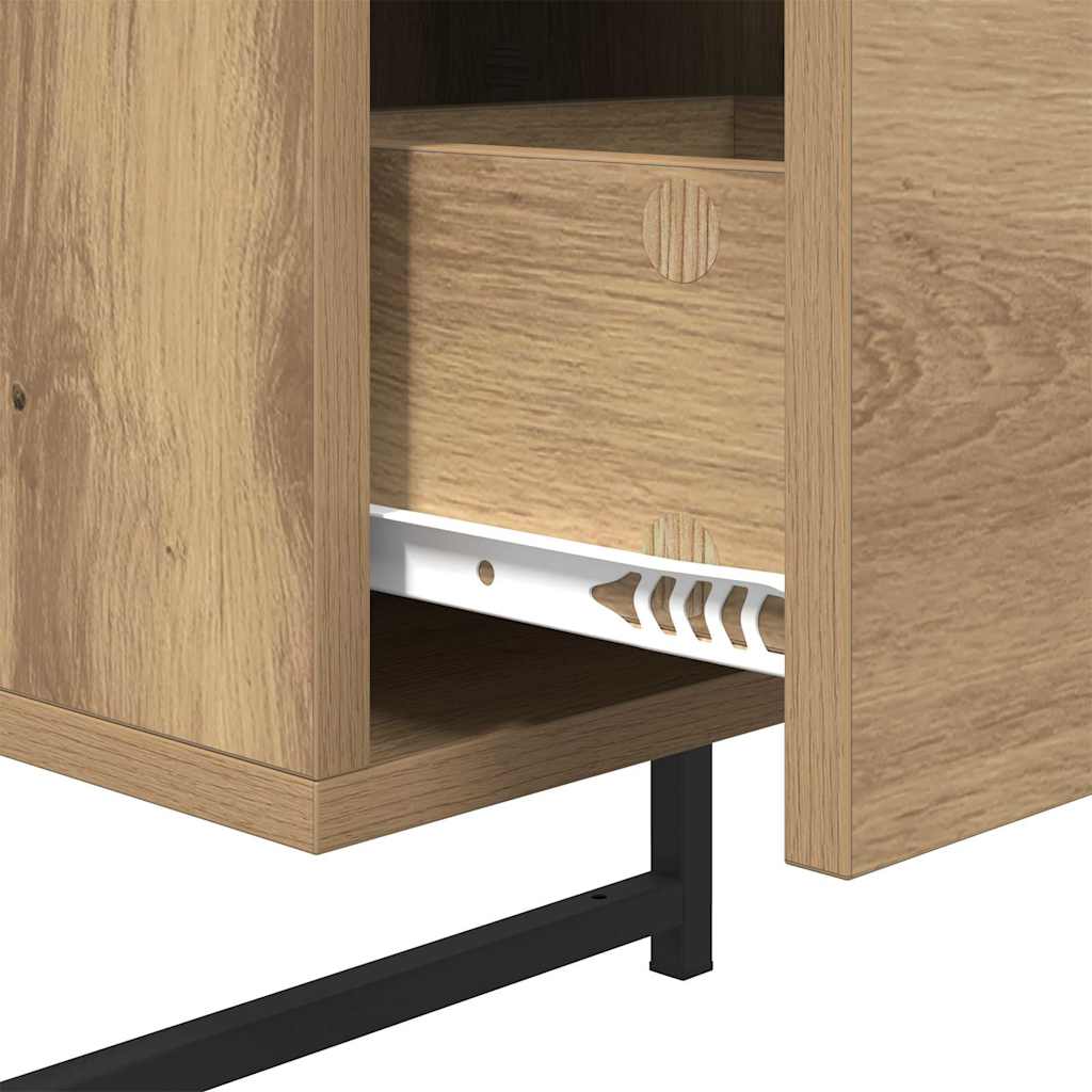 Bedside Cabinet with Drawer 2 pcs Artisan Oak 35 x 30 x 51 cm