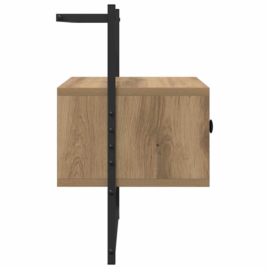 Bedside Cabinet with Drawer 2 pcs Artisan Oak 35 x 30 x 51 cm