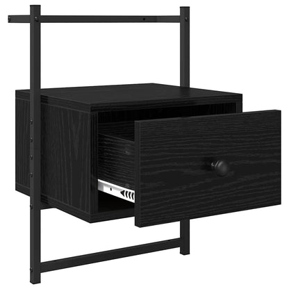 Bedside Cabinet Black Oak 35 x 30 x 51 cm Engineered Wood