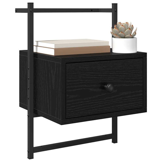 Bedside Cabinet Black Oak 35 x 30 x 51 cm Engineered Wood