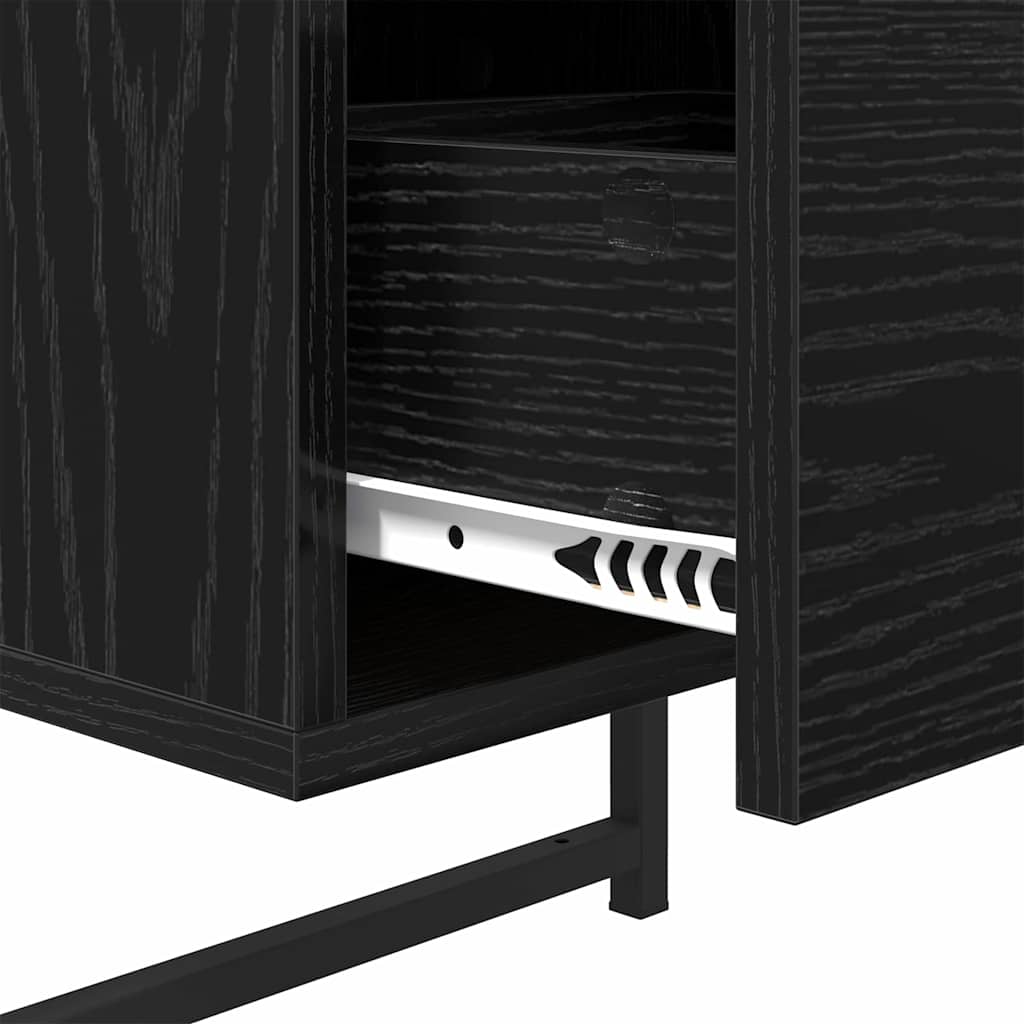 Bedside Cabinet 2 pcs Black Oak 35 x 30 x 51 cm Engineered Wood