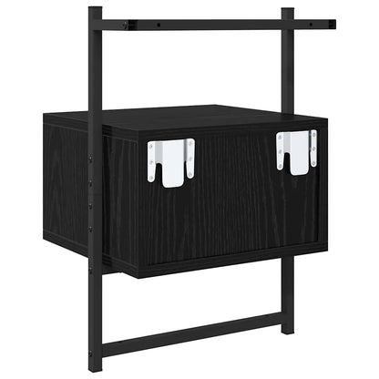 Bedside Cabinet 2 pcs Black Oak 35 x 30 x 51 cm Engineered Wood