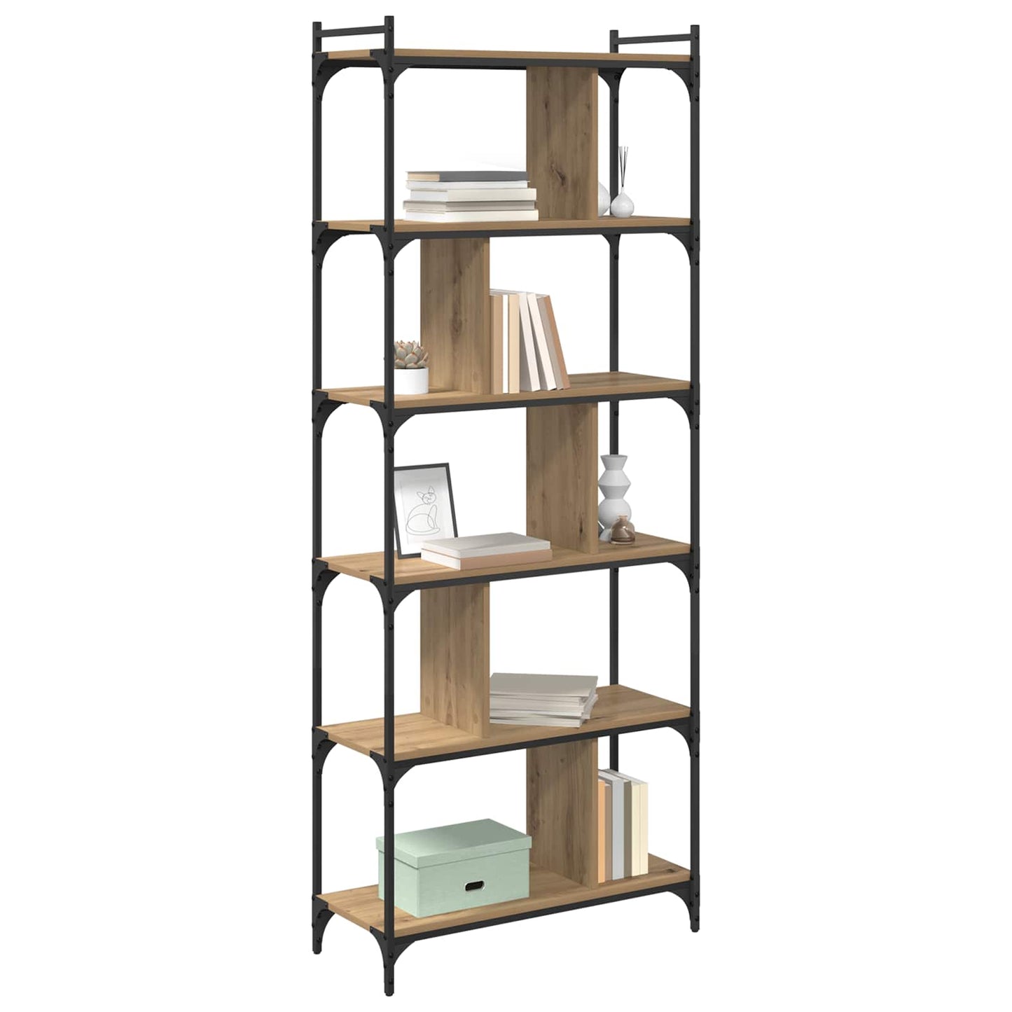 Bookcase Artisan oak 76 x 32 x 192 cm Engineered wood