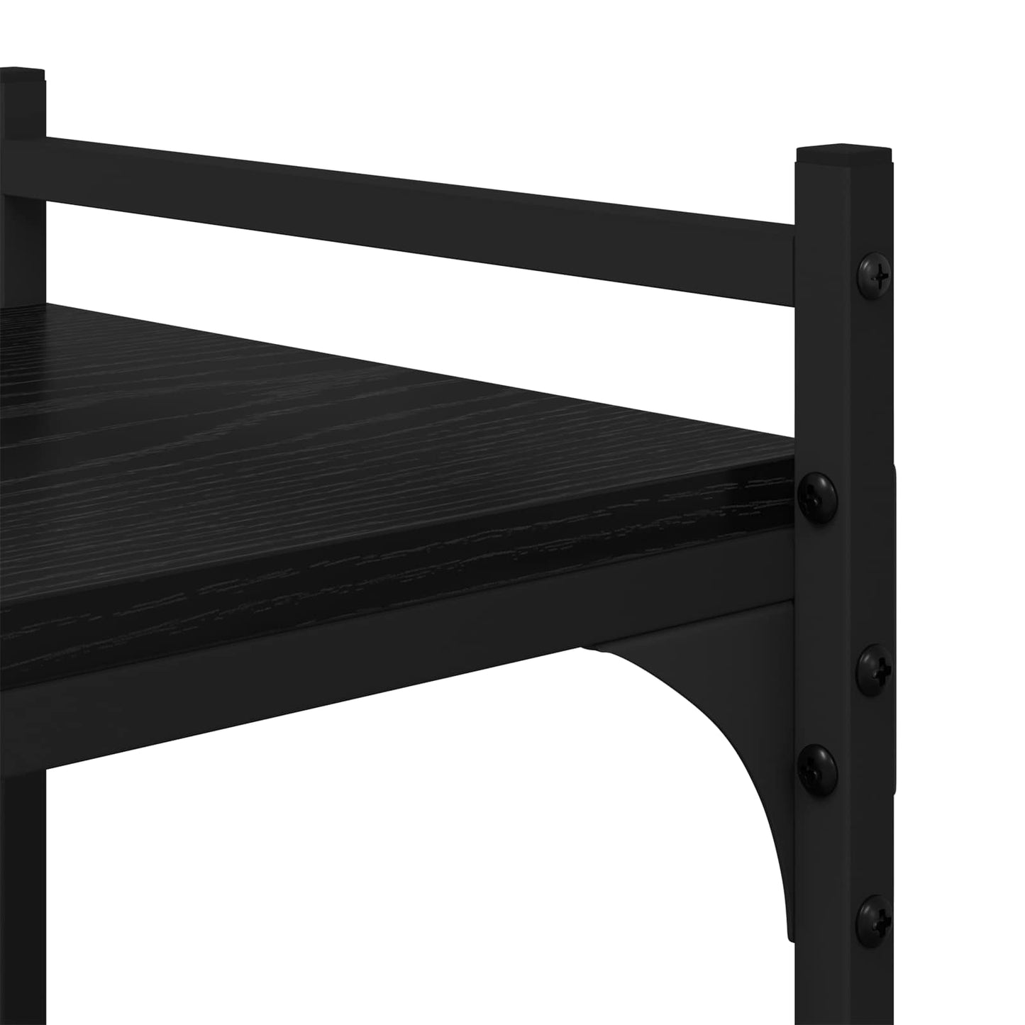 Bookcase 5-Tier 76 x 32 x 192 cm Engineered Wood Black oak