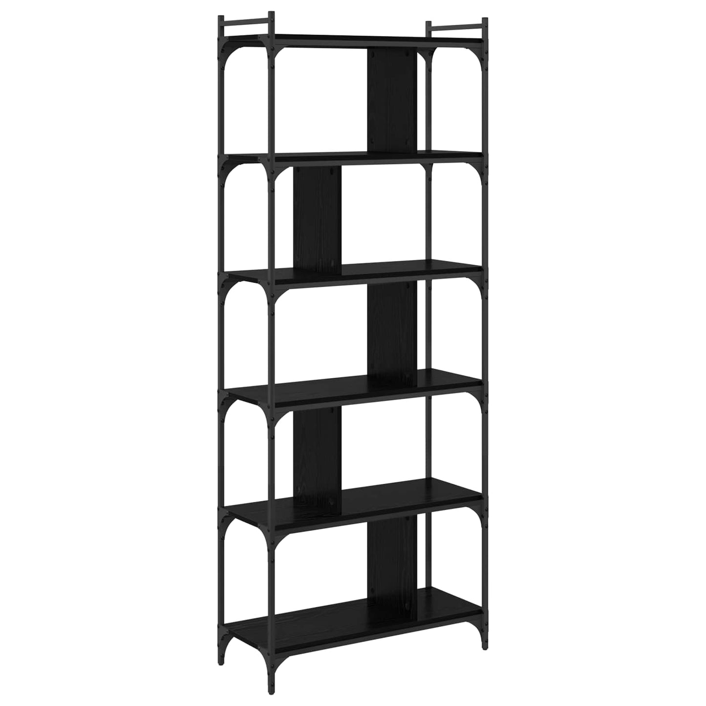 Bookcase Black oak 76 x 32 x 192 cm Engineered wood
