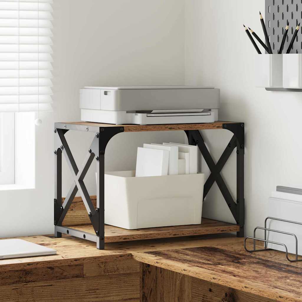 Printer Stand Old Wood 44 x 26 x 31.5 cm Engineered Wood