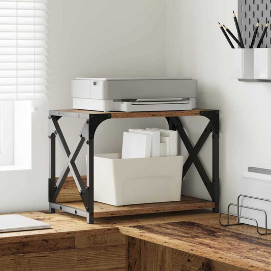Printer Stand Old Wood 44 x 26 x 31.5 cm Engineered Wood