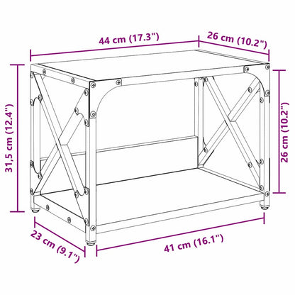 Printer Stand Old Wood 44 x 26 x 31.5 cm Engineered Wood