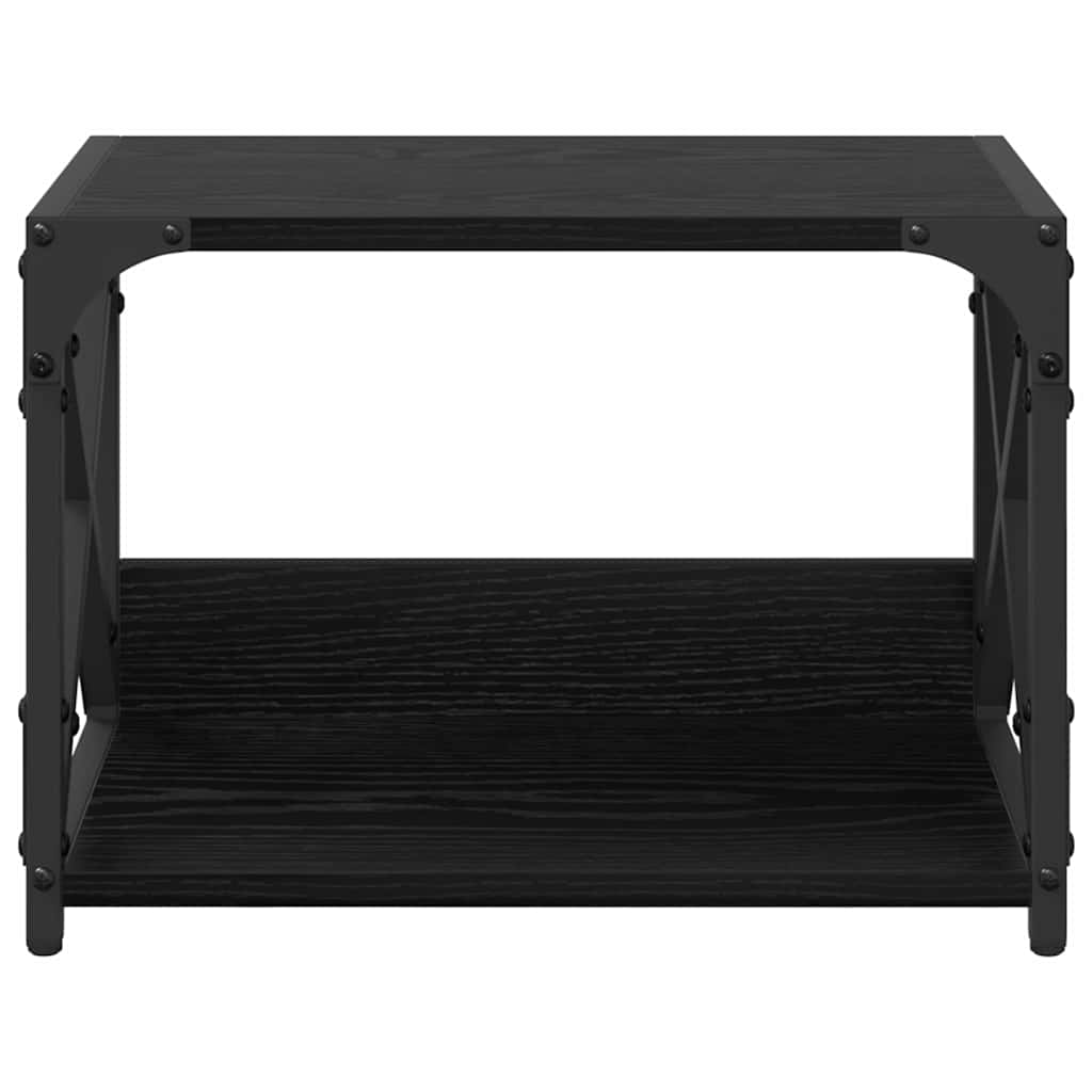 Printer Stand Black Oak 44 x 26 x 31.5 cm Engineered Wood