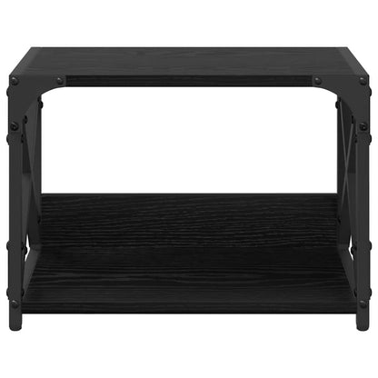 Printer Stand Black Oak 44 x 26 x 31.5 cm Engineered Wood