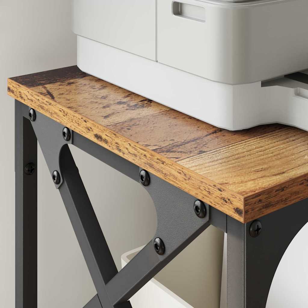Printer Stand Old Wood 40 x 30 x 31 cm Engineered Wood