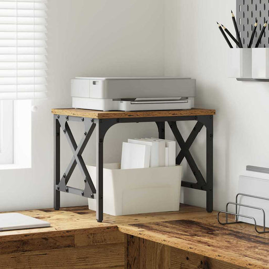 Printer Stand Old Wood 40 x 30 x 31 cm Engineered Wood