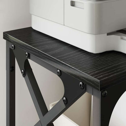 Printer Stand Black Oak 40 x 30 x 31 cm Engineered Wood