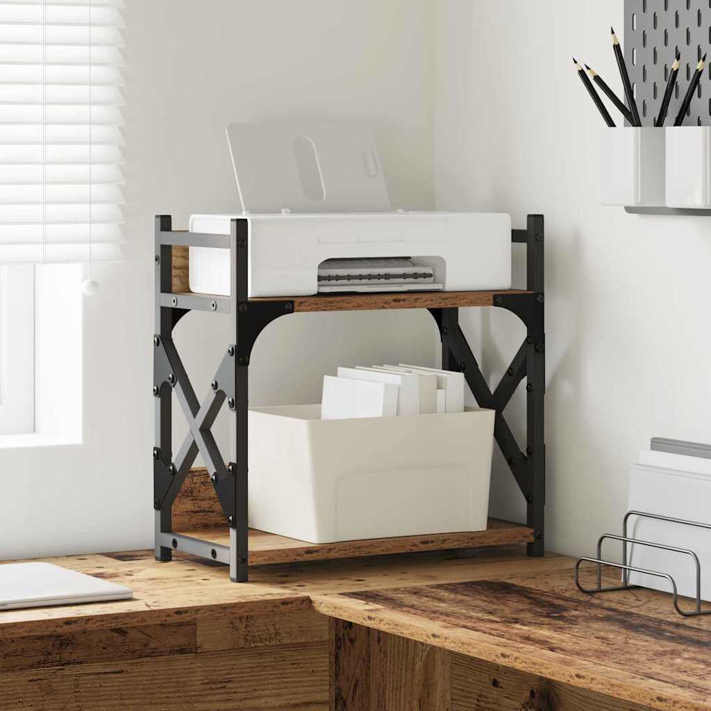 Printer Stand Old Wood 40 x 20 x 40 cm Engineered Wood