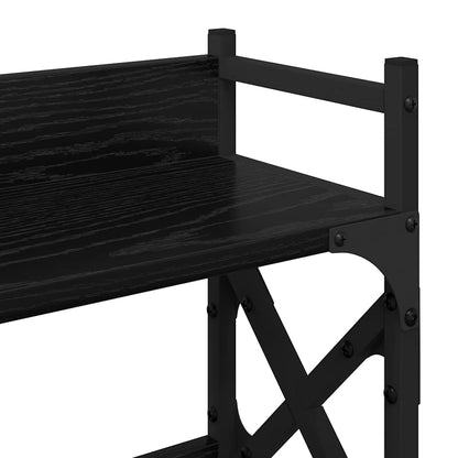Printer Stand Black Oak 40 x 20 x 40 cm Engineered Wood
