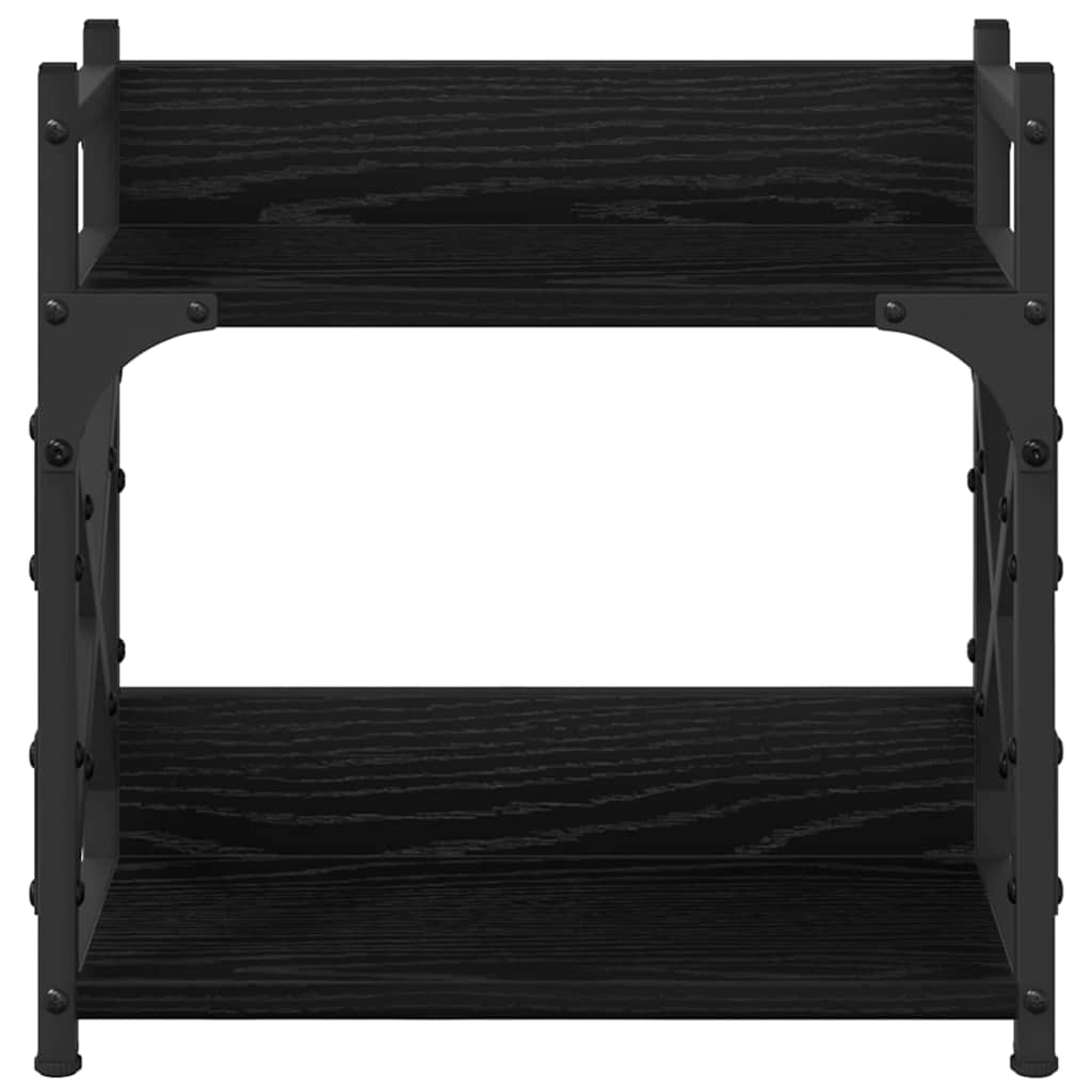 Printer Stand Black Oak 40 x 20 x 40 cm Engineered Wood