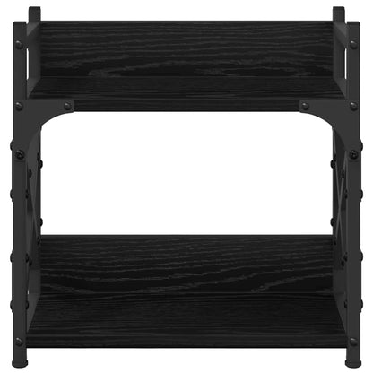 Printer Stand Black Oak 40 x 20 x 40 cm Engineered Wood