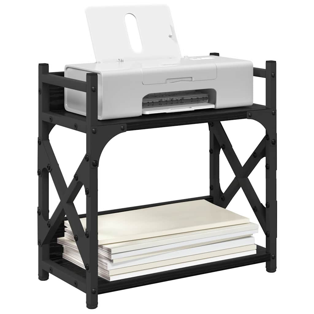 Printer Stand Black Oak 40 x 20 x 40 cm Engineered Wood