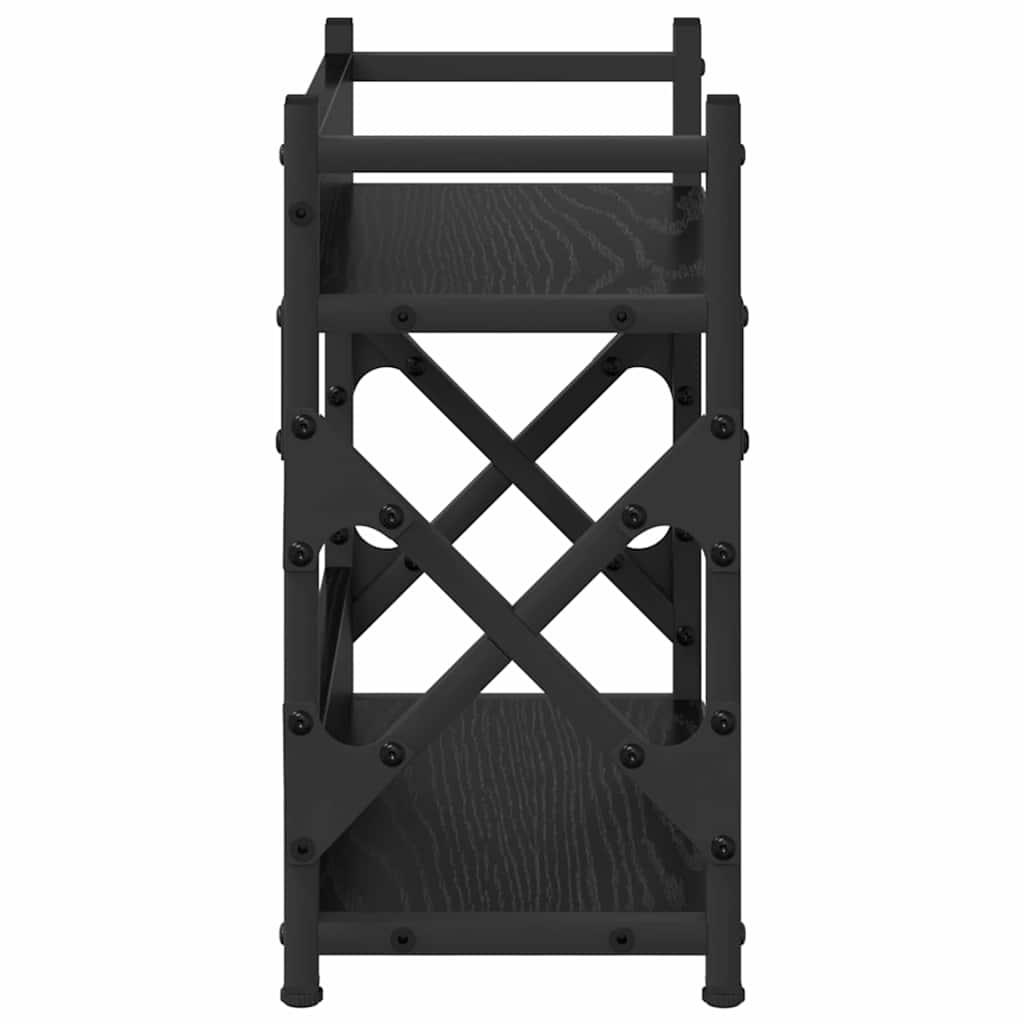Printer Stand Black Oak 40 x 20 x 40 cm Engineered Wood