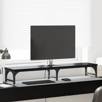 Monitor Stand Black Oak 105 x 23 x 15.5 cm Engineered Wood