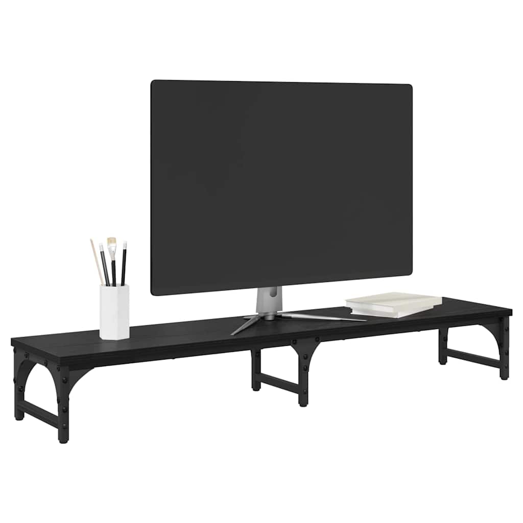 Monitor Stand Black Oak 105 x 23 x 15.5 cm Engineered Wood