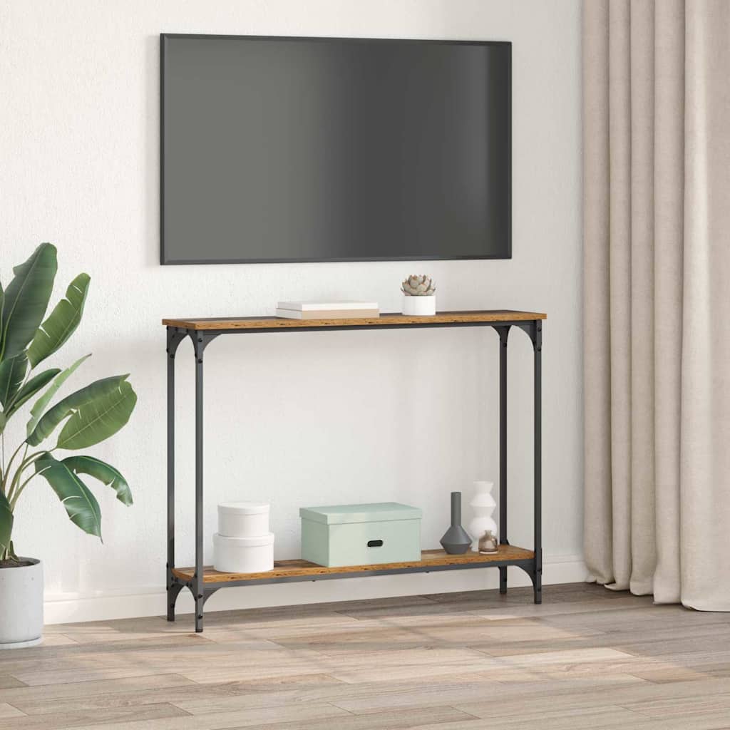 Console Table Old Wood 100 x 22.5 x 75 cm Engineered Wood