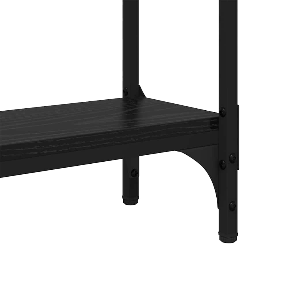 Console Table Black Oak 100 x 22.5 x 75 cm Engineered Wood