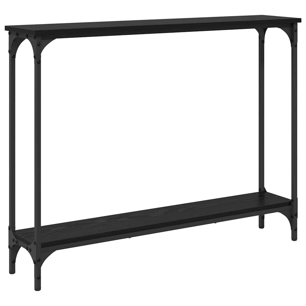Console Table Black Oak 100 x 22.5 x 75 cm Engineered Wood