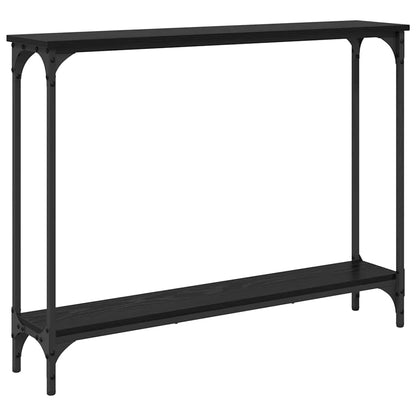 Console Table Black Oak 100 x 22.5 x 75 cm Engineered Wood