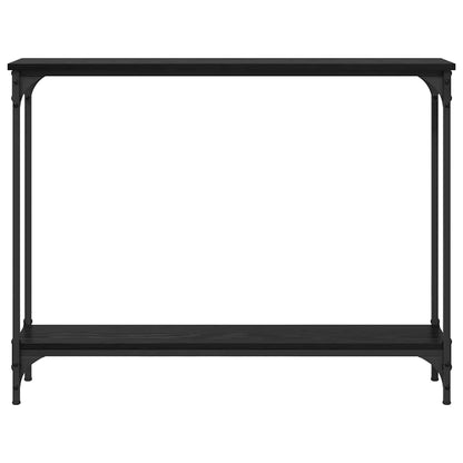 Console Table Black Oak 100 x 22.5 x 75 cm Engineered Wood