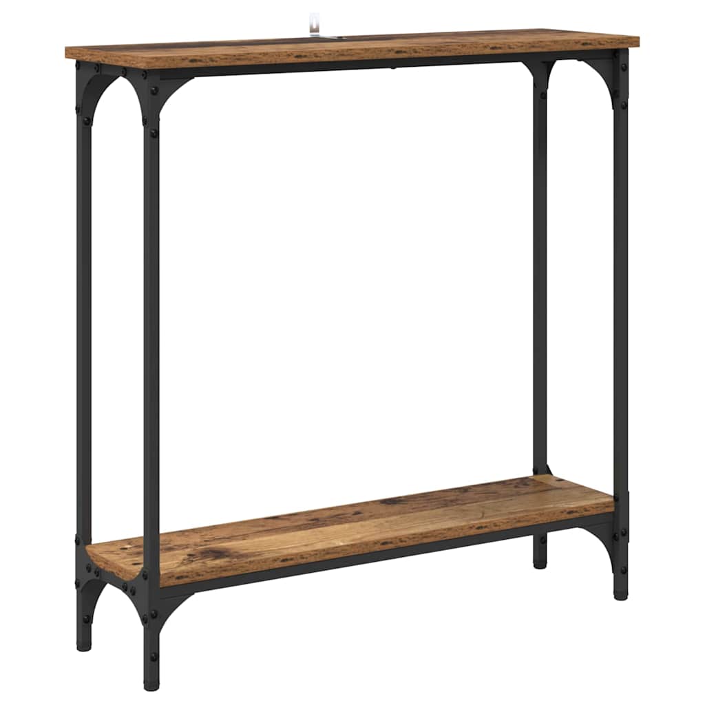 Console Table Old Wood 75 x 22.5 x 75 cm Engineered Wood