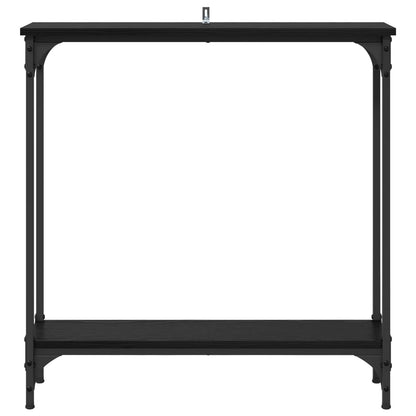 Console Table Black Oak 75 x 22.5 x 75 cm Engineered Wood